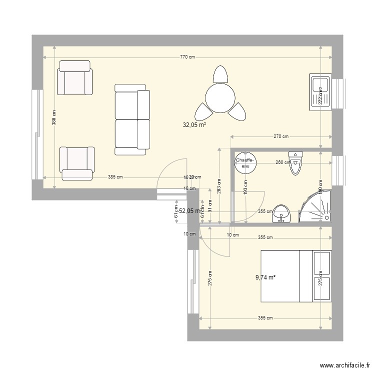 petite maison elou. Plan de 0 pièce et 0 m2