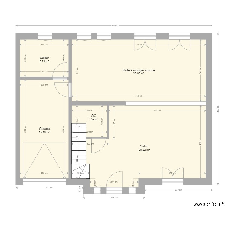 sci 2 papillons rdc verneuil. Plan de 0 pièce et 0 m2