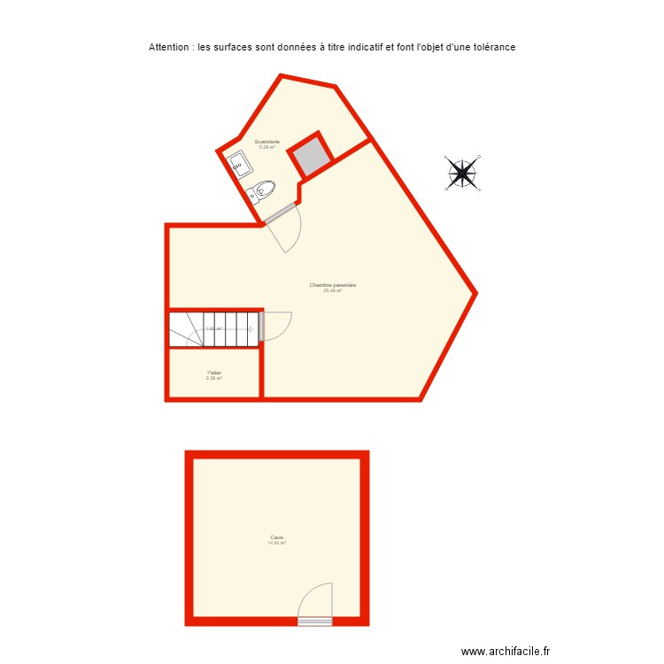 BI 3155 niveau 2 et cave non côté. Plan de 0 pièce et 0 m2