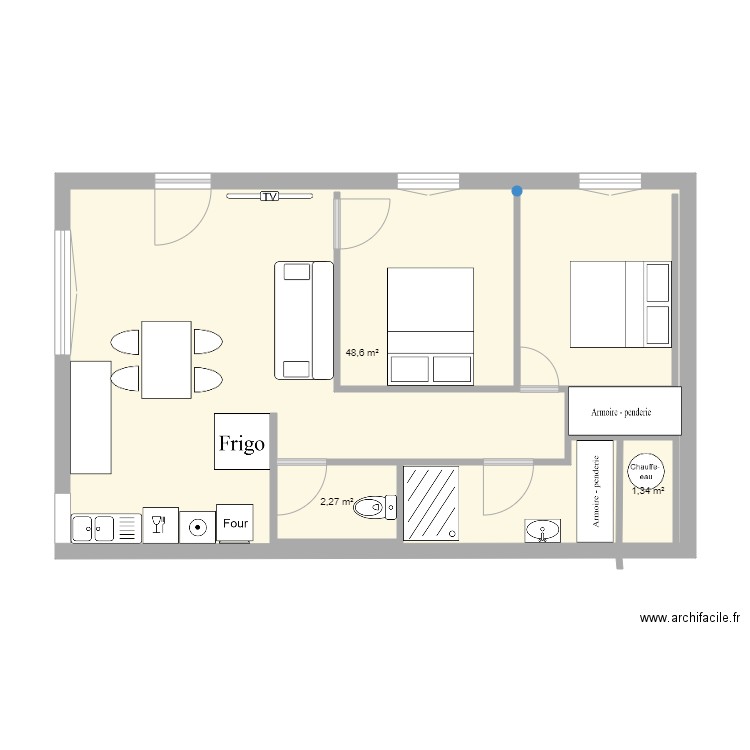 poste. Plan de 0 pièce et 0 m2