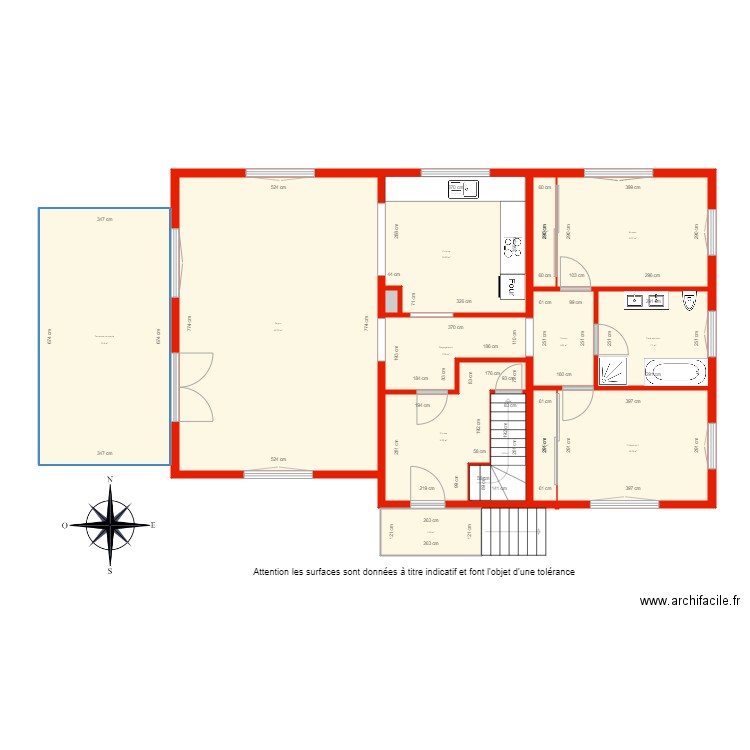 BI 3914 RDC côté. Plan de 0 pièce et 0 m2