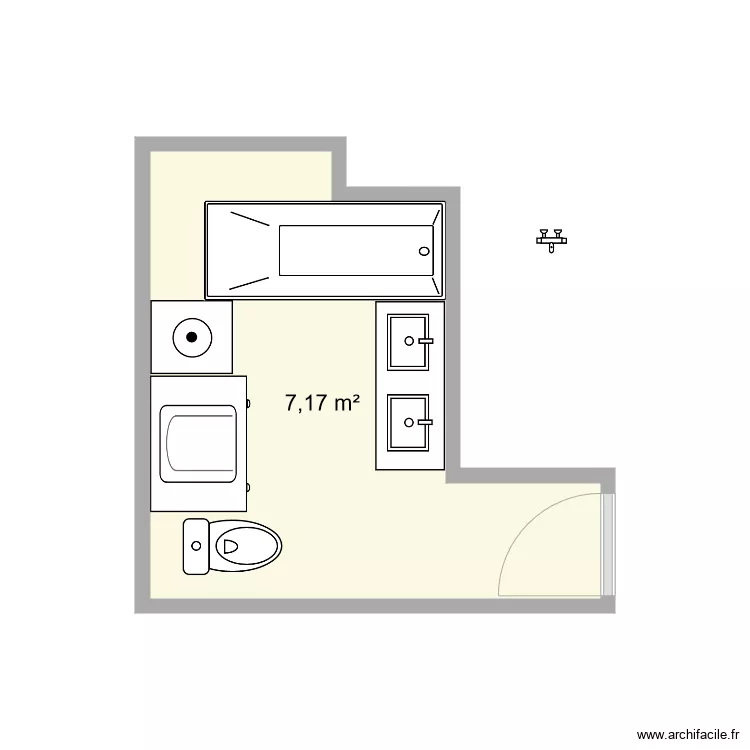 SALLE DE BAIN HAUT 2021. Plan de 