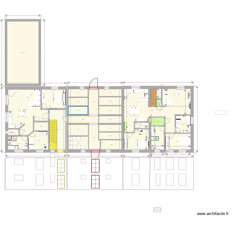 PROJET T4 maison. Plan de 