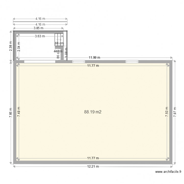 veranda  . Plan de 0 pièce et 0 m2