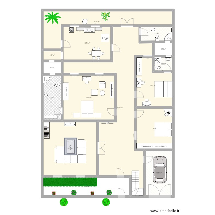 Gallé fatou. Plan de 0 pièce et 0 m2