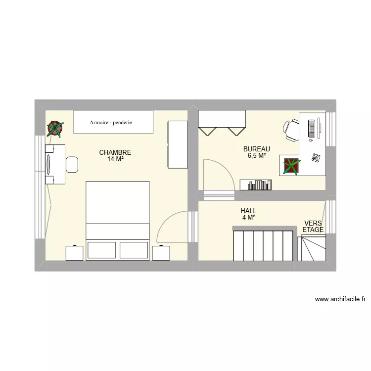 1er ETAGE JUMET. Plan de 3 et 24 m² 1er ETAGE JUMET. Plan de 3 et 24 m²
