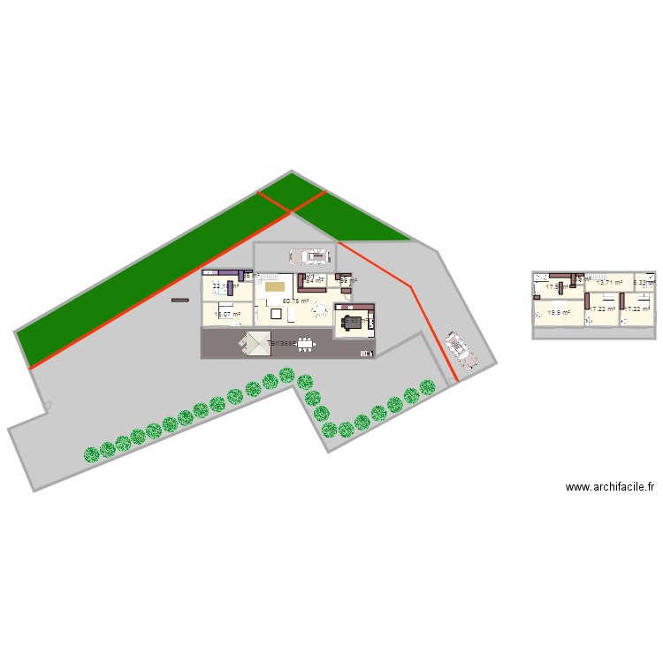 terrain. Plan de 0 pièce et 0 m2