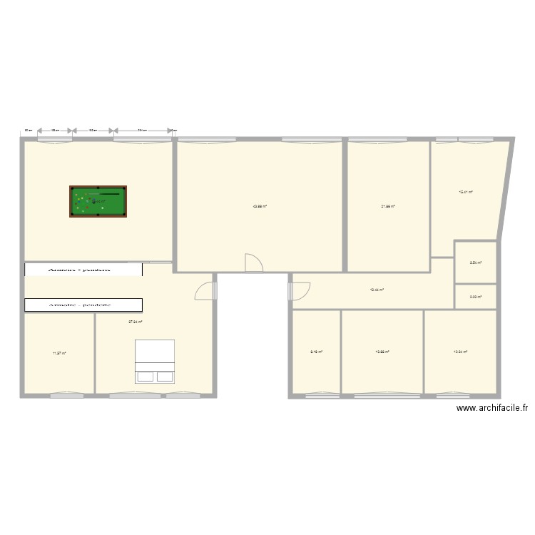 plan avec cote v5. Plan de 0 pièce et 0 m2