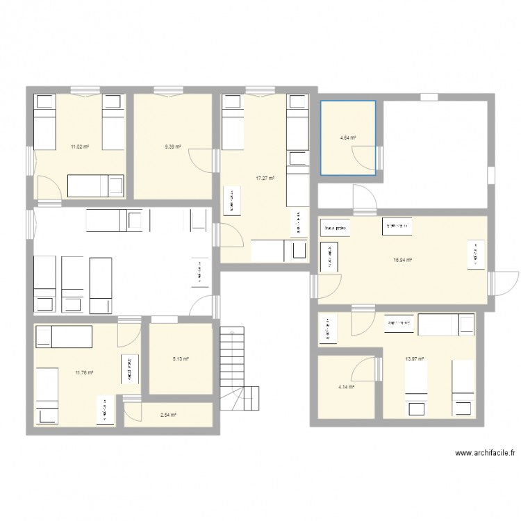 3rd Floor Center 1 for C2021 V4. Plan de 0 pièce et 0 m2