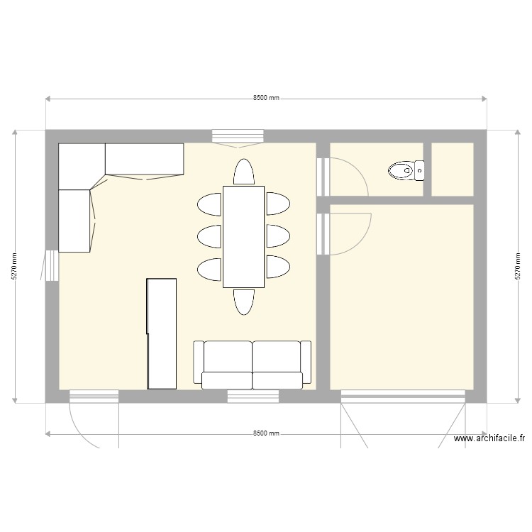 Cabane de chasse rdc. Plan de 0 pièce et 0 m2