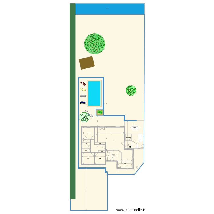 emplacement muret devant maison. Plan de 0 pièce et 0 m2