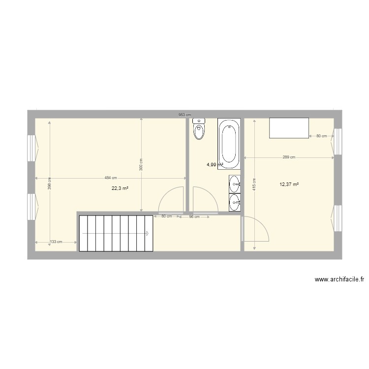 MuretBarry2R. Plan de 3 pièces et 40 m2