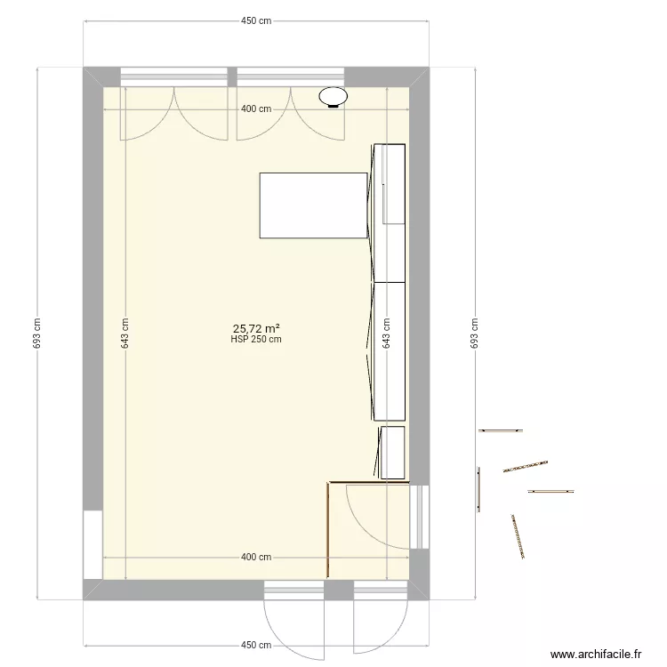 Salle &agrave; manger. Plan de 