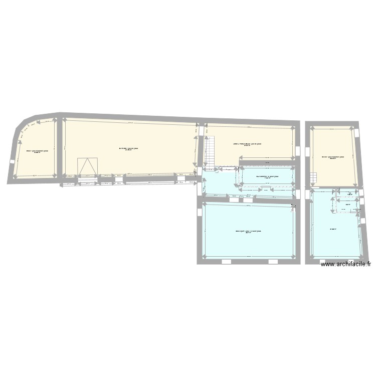 niveau 0 cour côtes pour isolation et placo. Plan de 0 pièce et 0 m2