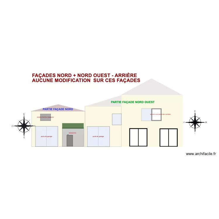 DECORTE FA&Ccedil;ADE NORD. Plan de 