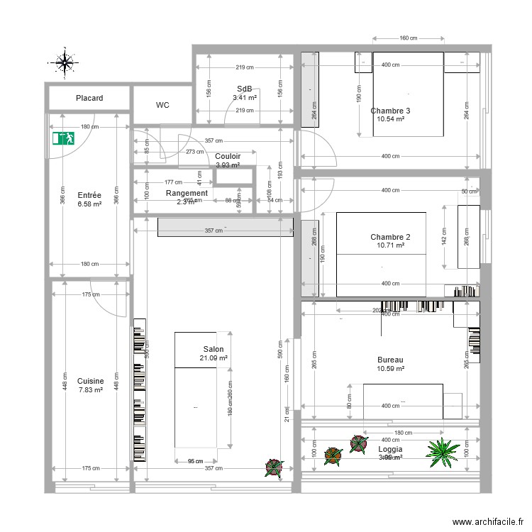 8cdg. Plan de 0 pièce et 0 m2