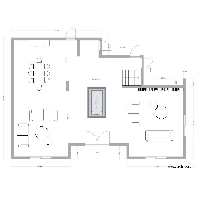 Plan agencement BAKARI agencement 1. Plan de 1 pièce et 107 m2