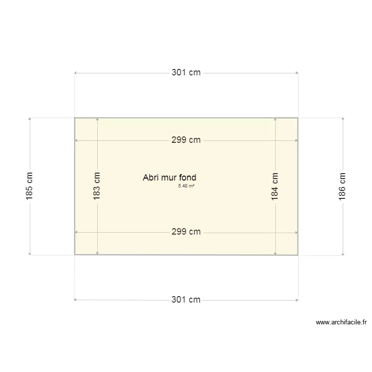 Abri Mur fond 0. Plan de Abri Mur fond 0. Plan de