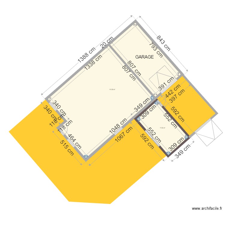 plans avec extension. Plan de 0 pièce et 0 m2