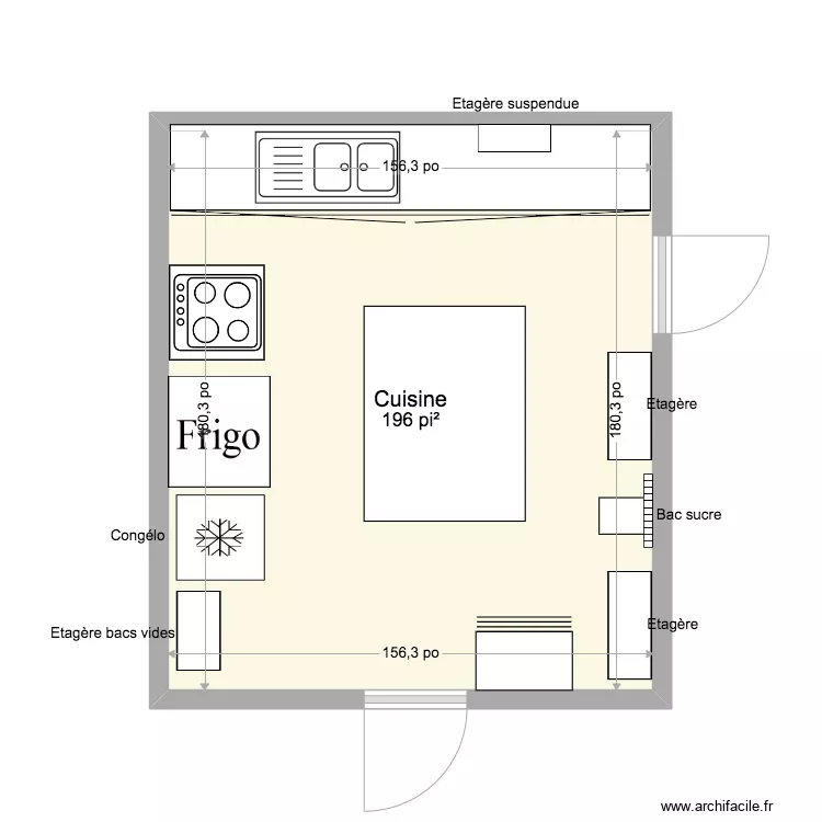 Espace transformation alimentaire La Cabottine. Plan de 