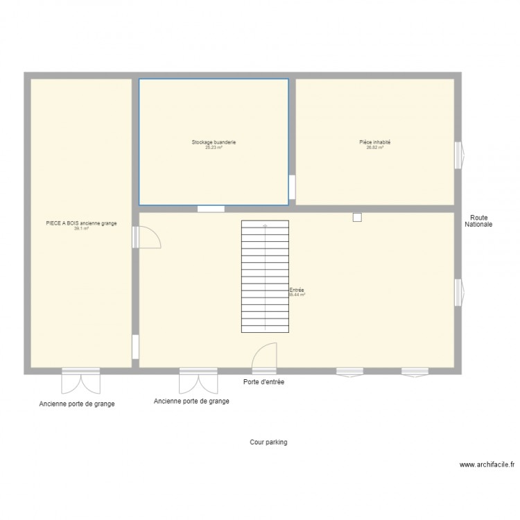 Dupuis BATIMENT 1   RDC non habité non rénové. Plan de 0 pièce et 0 m2