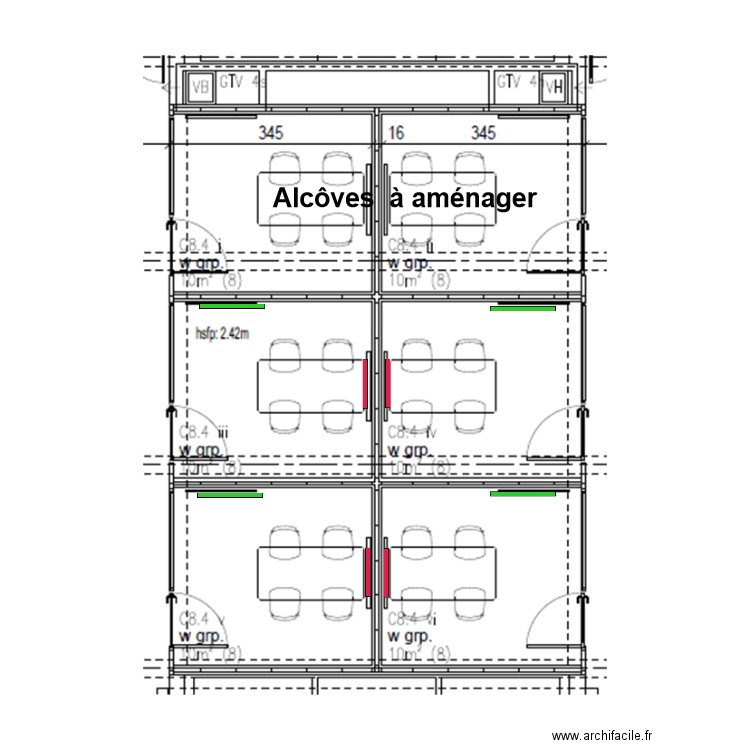 Salles Open+. Plan de 0 pièce et 0 m2
