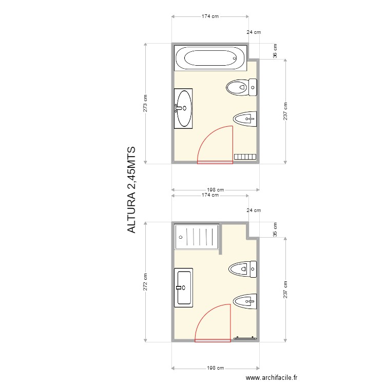 AITOR CANCIO. Plan de 2 pièces et 10 m2