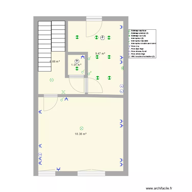 PIERRE BIDDAER1 ETAGE. Plan de 