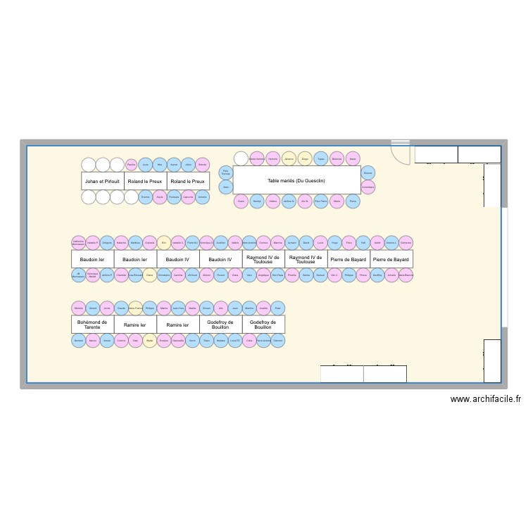 mariage J&D màj 2. Plan de 1 pièce et 200 m2