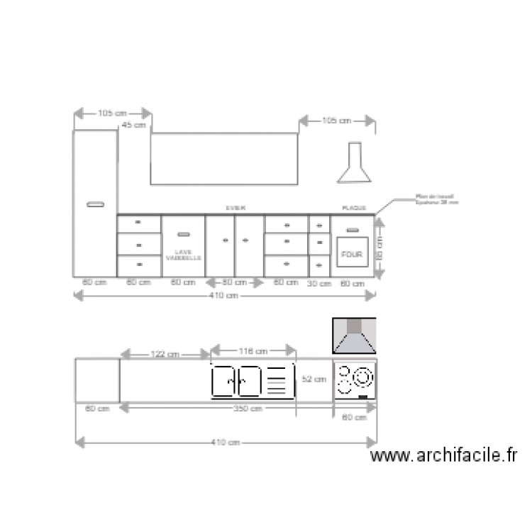 cuisine. Plan de 0 pièce et 0 m2