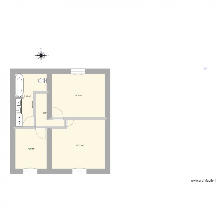 étage 1ere version . Plan de 0 pièce et 0 m2