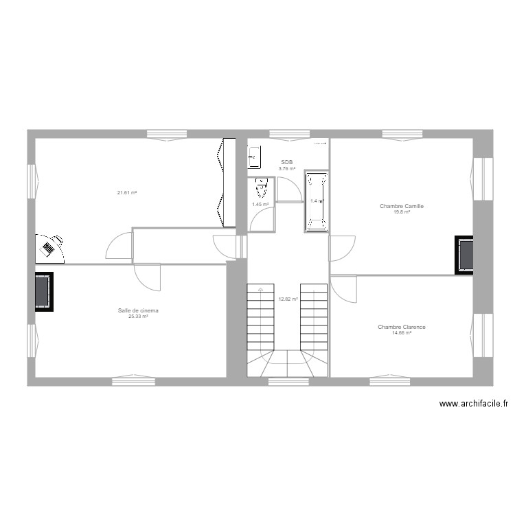 PLAN MONTANSAIS 1er etage. Plan de 0 pièce et 0 m2