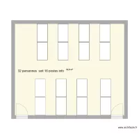 SAlle C001 &agrave; C005 mobilier info 140*80