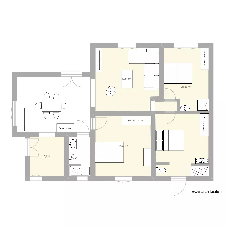 maison pouille . Plan de 