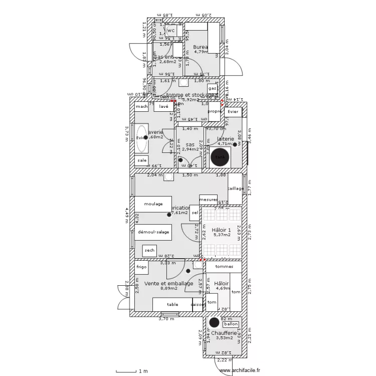 Fromagerie-4. Plan de 