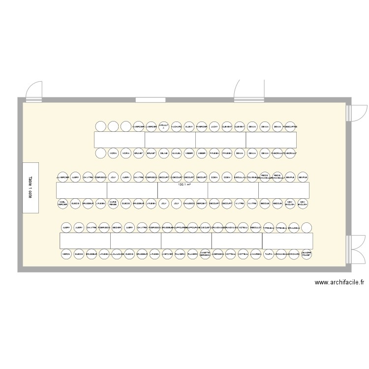 SALLE AMICALE BANQUET. Plan de 0 pièce et 0 m2