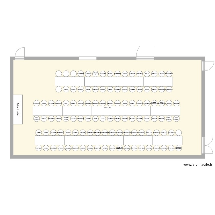 SALLE AMICALE BANQUET. Plan de 0 pièce et 0 m2