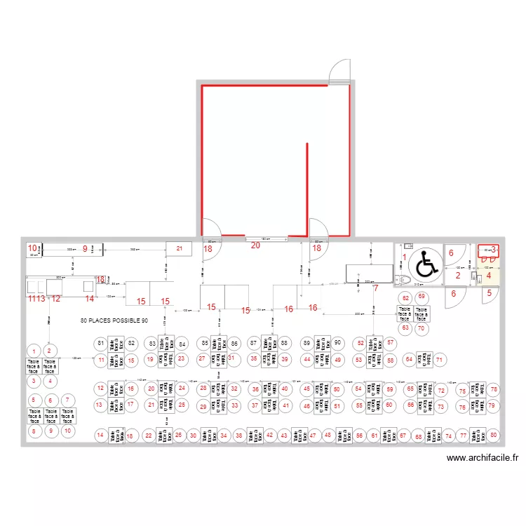 lao 80 PLACES. Plan de 