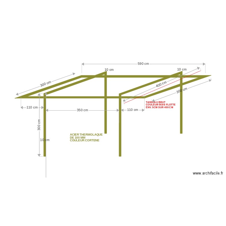 PERGOLA MODELE. Plan de 0 pièce et 0 m2