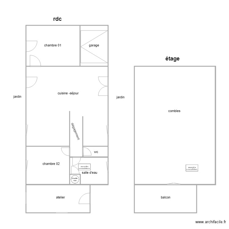 adaste am. Plan de 10 pièces et 140 m2