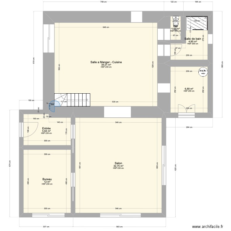 Maison avec Extention. Plan de 0 pièce et 0 m2