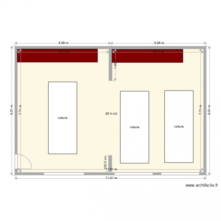 garage 8x12m. Plan de 0 pièce et 0 m2