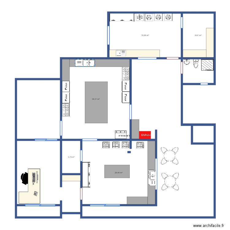 Plan_Cuisine_GIK. Plan de 11 pièces et 202 m2