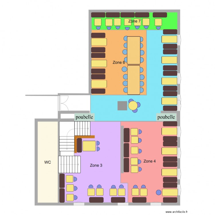 Mcdo 2e etage. Plan de 0 pièce et 0 m2