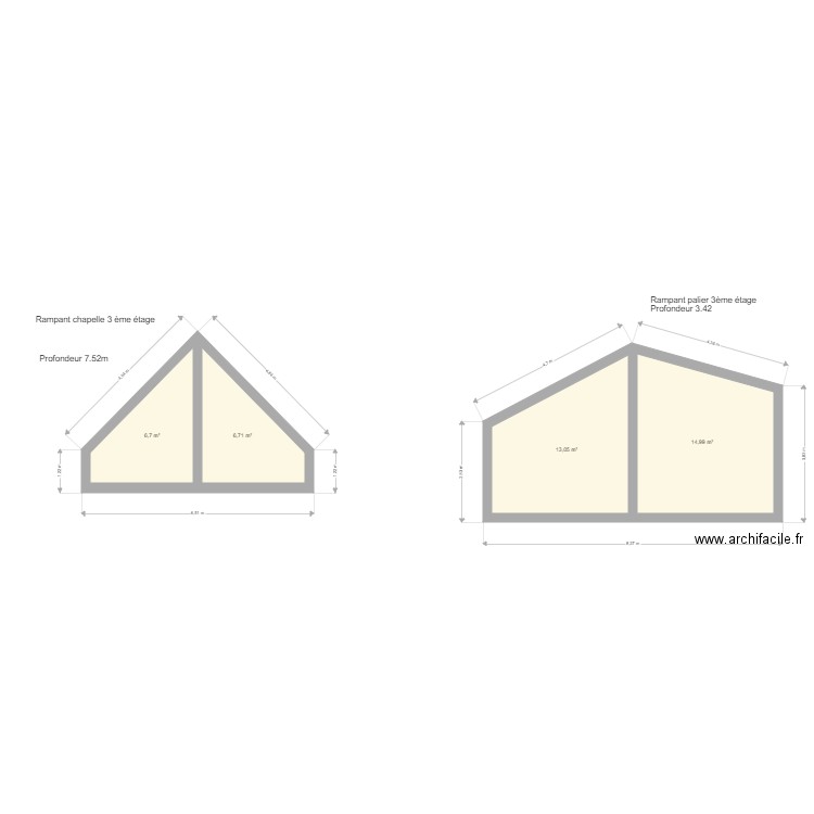 Rampant de saint dona. Plan de 4 pièces et 41 m2