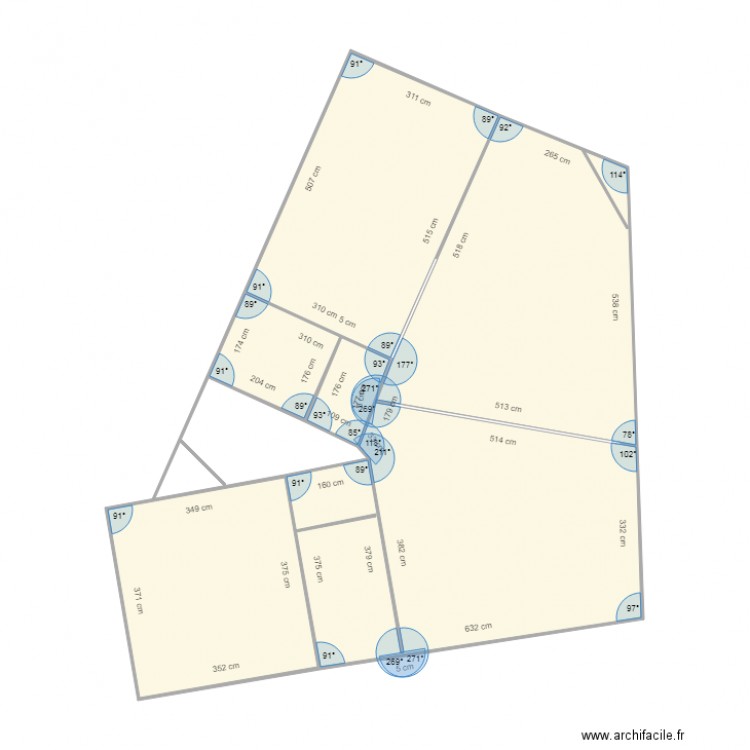 Nijverheid gelijksvloer als appartement. Plan de 0 pièce et 0 m2