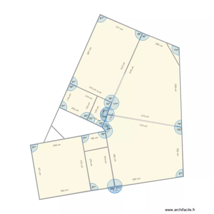 Nijverheid gelijksvloer als appartement. Plan de 