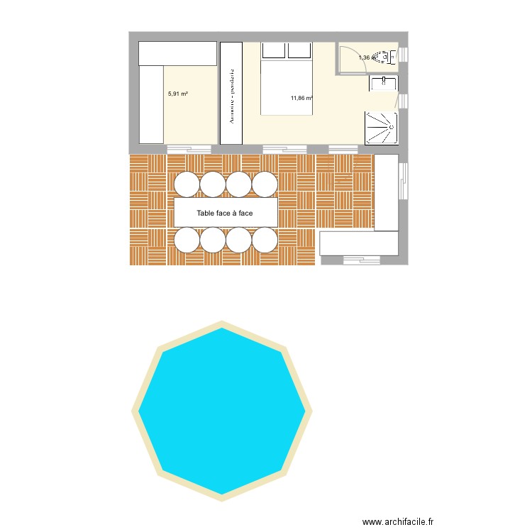 Maison bvd de la Madeleine. Plan de 3 pièces et 19 m2