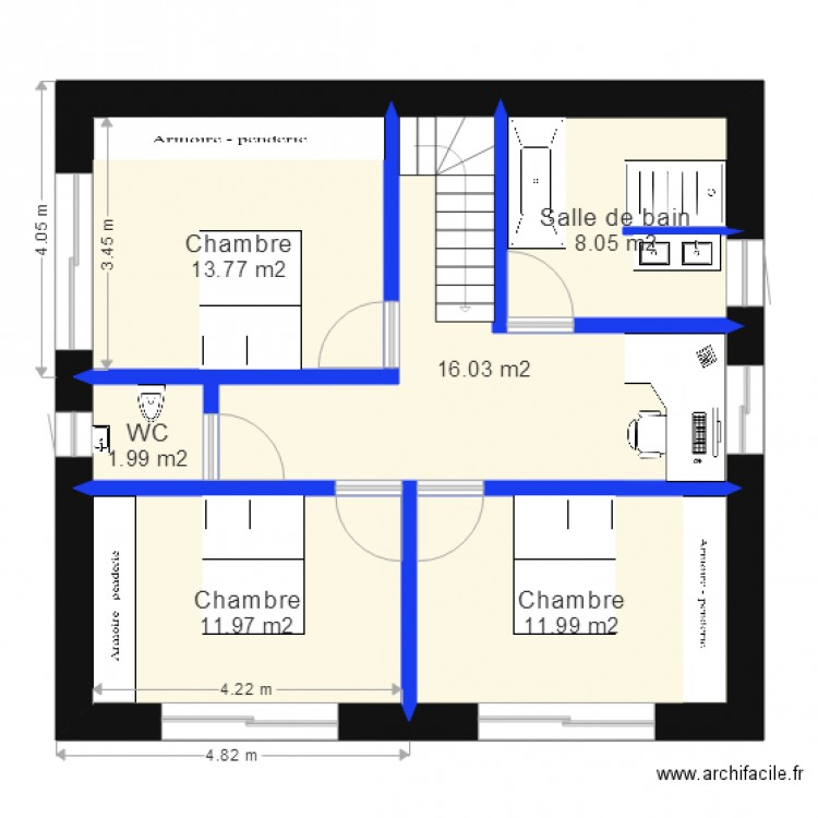 groisy 6 1er Etage. Plan de 0 pièce et 0 m2