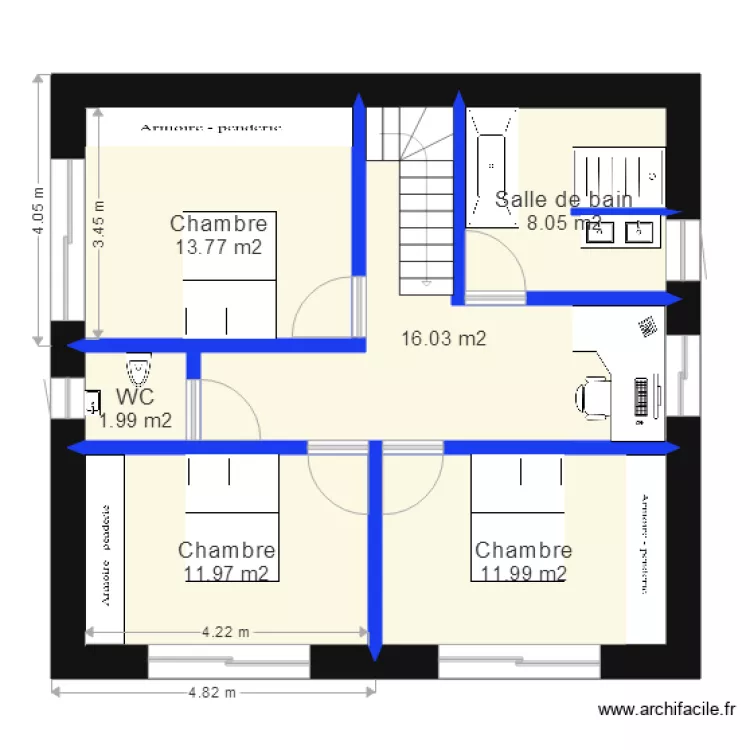 groisy 6 1er Etage. Plan de 